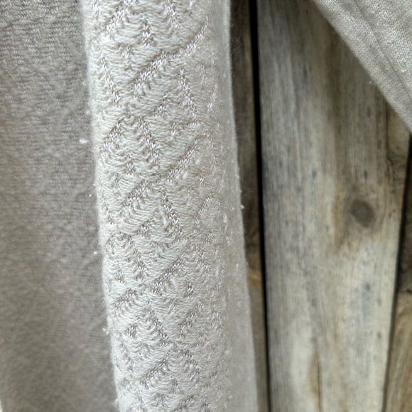 TSE Open Front Shawl Cardigan Cashmere Silk Oatmeal Beige XL - Picture 14 of 16